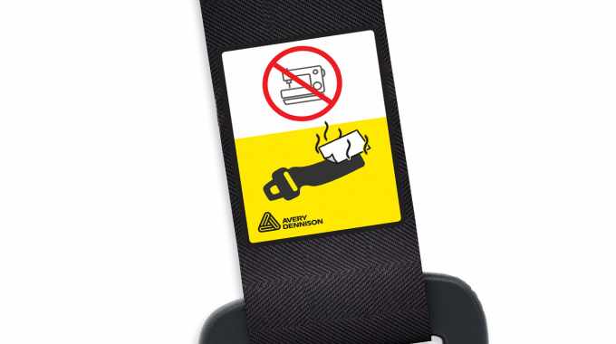 seat belt label